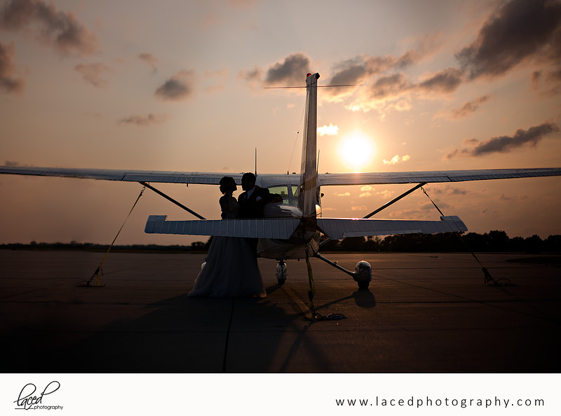 wedding photography, sunset, airplane, gulf coast, gulf shores, alabama