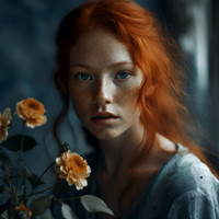 MidjourneyAccount12_a_beautiful_girl_holds_a_flower_to_her_face_fcc26b12-dc7e-4d8a-bf72-819163444dc2