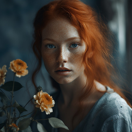 MidjourneyAccount12_a_beautiful_girl_holds_a_flower_to_her_face_fcc26b12-dc7e-4d8a-bf72-819163444dc2