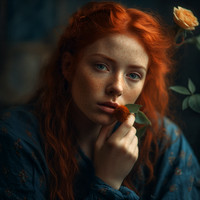 MidjourneyAccount12_a_beautiful_girl_holds_a_flower_to_her_face_2d31b5ed-156e-4212-a1e7-d1a2781f2979