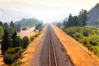 Mountains and Train Track in Idaho