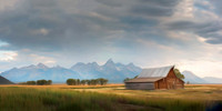 Grand Tetons barn print