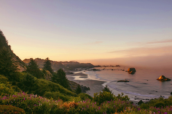 Brookings, Oregon Seaside Cliff view
