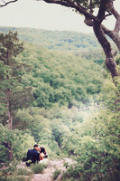 Engagement session overlooking cliff Missouri