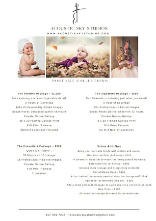 Portrait Pricing